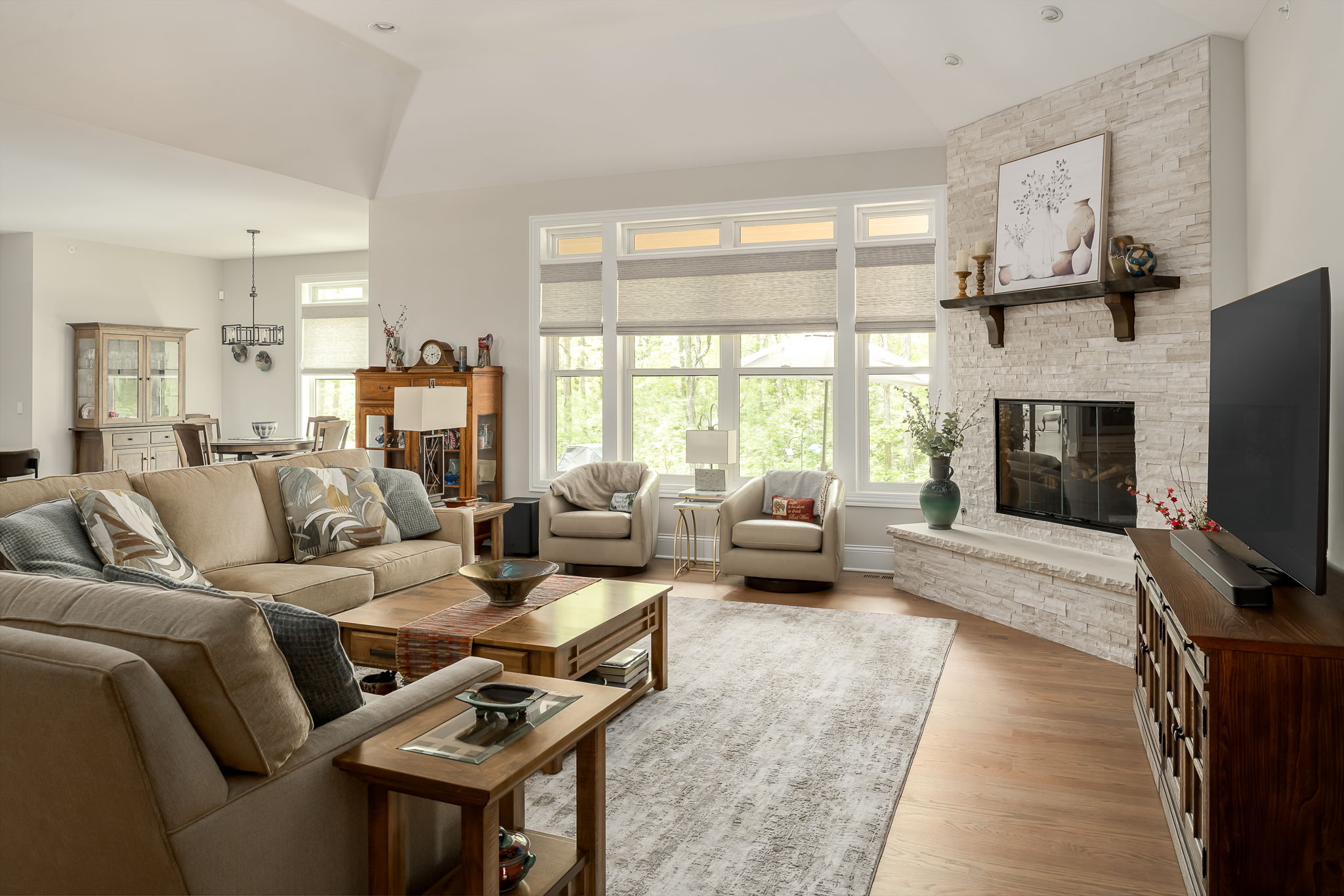 The Chain O'Lakes Lakehouse — Lower Level Family Room